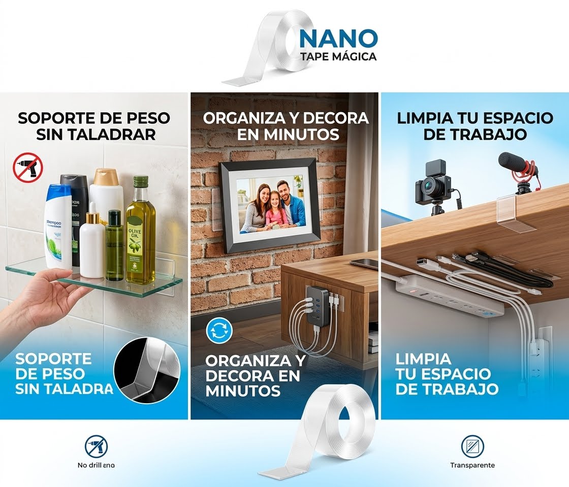 PACK CINTA NANO DE 3MT ( 2 POR 1 )