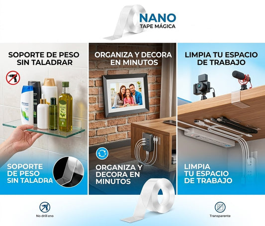 PACK CINTA NANO DE 3MT ( 2 POR 1 )